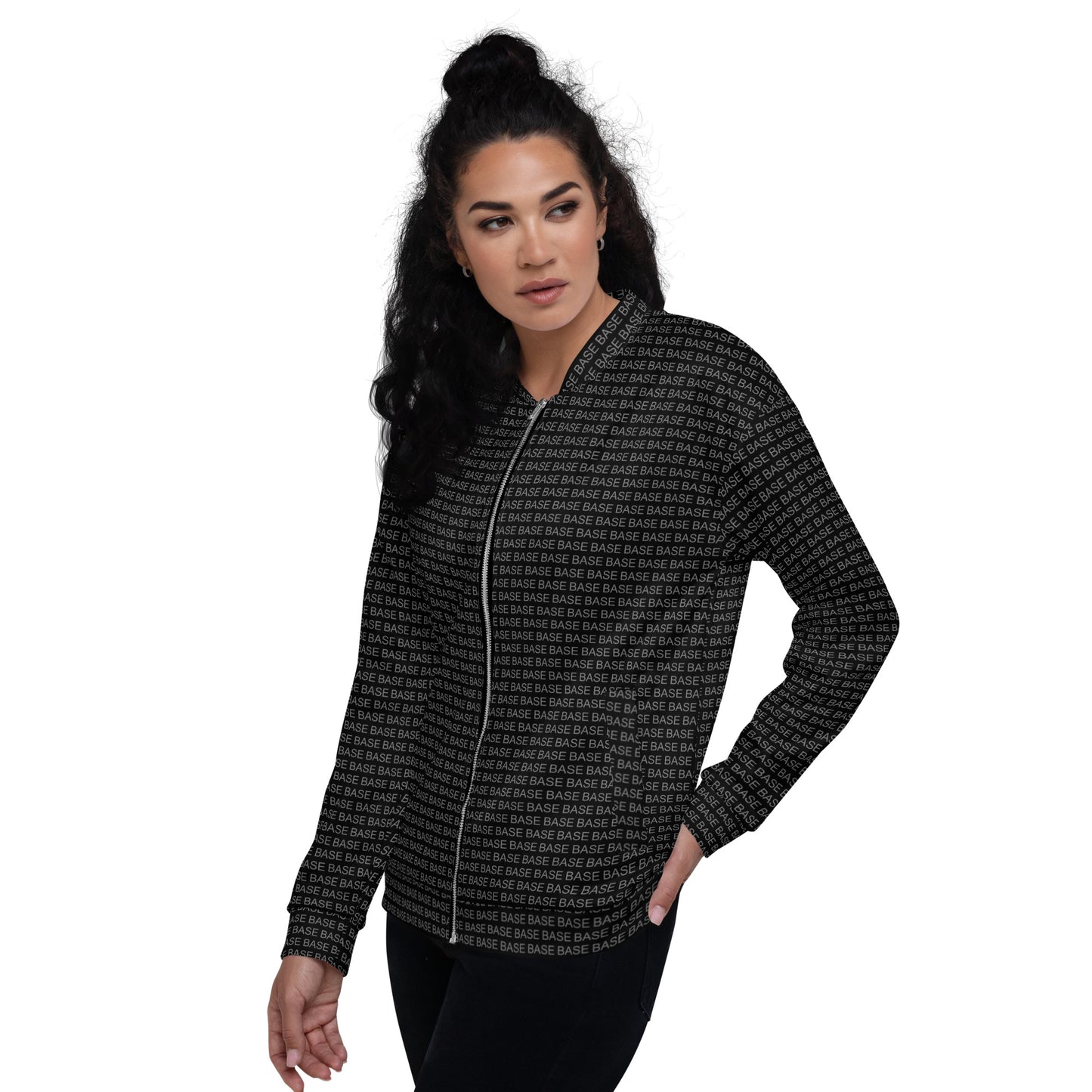 Monogram Bomber Jacket - Black